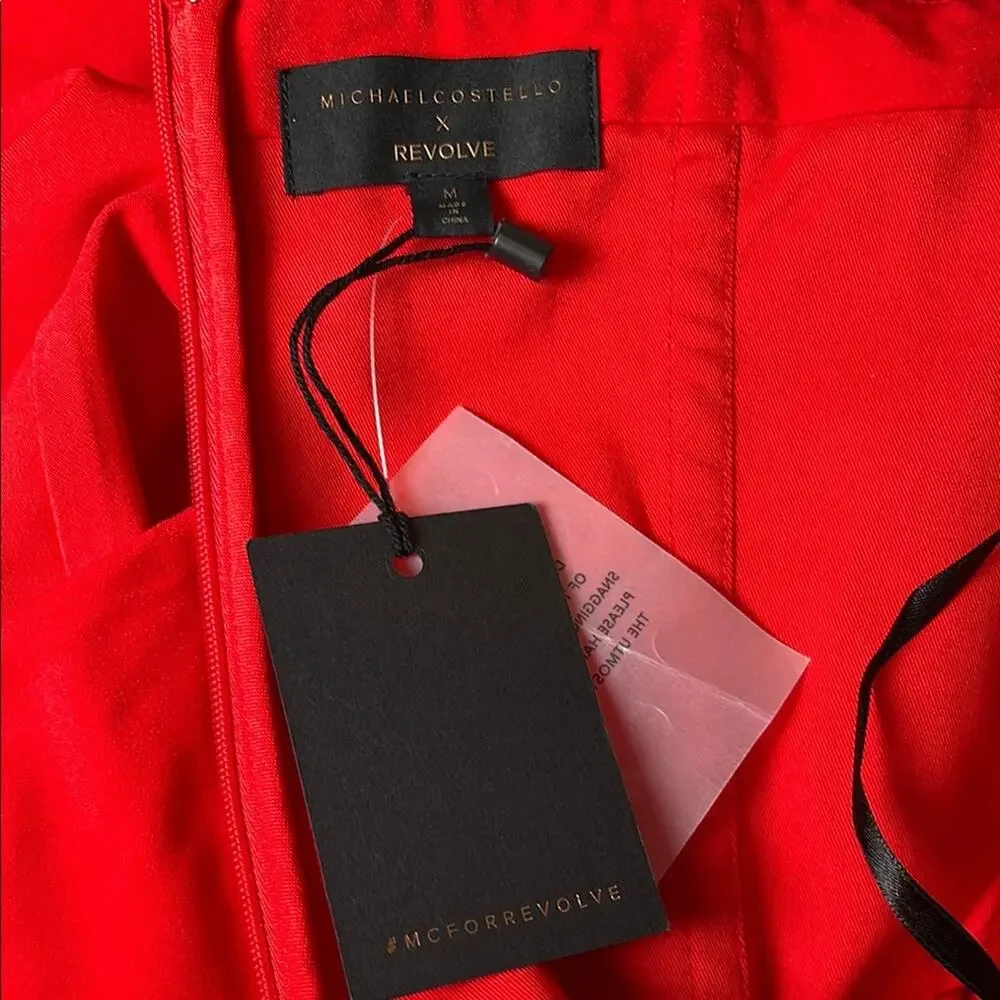 MICHAEL COSTELLO Billie Strapless Bodycon Mermaid Red Maxi Gown Size Medium - Picture 7 of 8